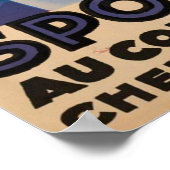 Französisches Promotion-Ski-Vintage-Poster Poster (Ecke)