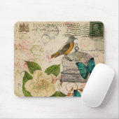französisches provinzielles des schäbigen Vogels Mousepad (Mit Mouse)