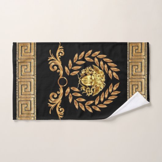 Französisches Reich Golden Medusa Laurel Wreath Badhandtuch Set (Handtuch)