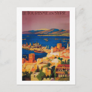 Französisches Reiseplakat, Tourismus in Syrien Postkarte