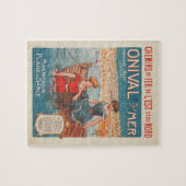 Französisches Reiseposter Seaside Sailor Ladys Puz Puzzle (Horizontal)