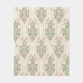 Französisches Retro-Damask-Streifenmuster – Vintag Fleecedecke