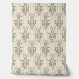 Französisches Retro-Damask-Streifenmuster – Vintag Tapete