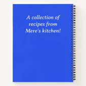 Französisches Rezept Notizblock (Rückseite)