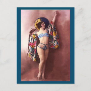 Französisches Risqué-Vintages Foto Postkarte