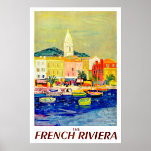 Französisches Riviera, Frankreich, Malerei, Kunst, Poster
