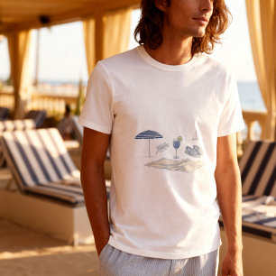 Französisches Riviera-Küsten-T-Shirt T-Shirt