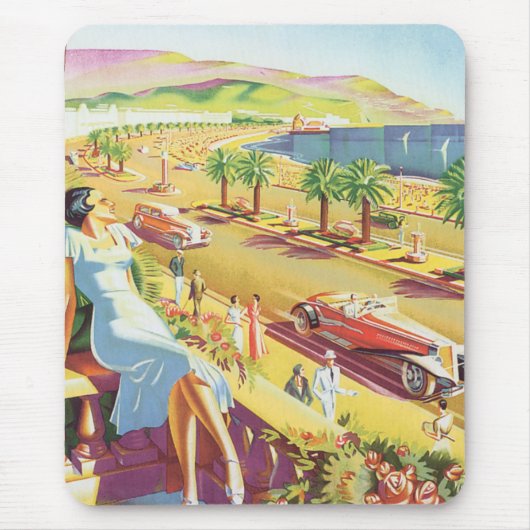 Französisches Riviera-Plakat Mousepad (Vorne)