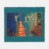 Französisches Riviera-Reise-Plakat # 1 Fleecedecke (Vorderseite (Horizontal))