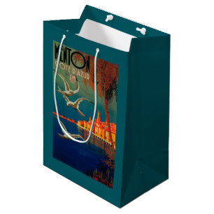 Französisches Riviera-Reise-Plakat # 1 Mittlere Geschenktüte
