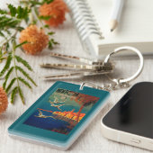 Französisches Riviera-Reise-Plakat # 1 Schlüsselanhänger (Vorderseite rechts)