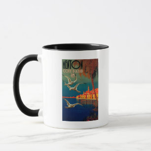 Französisches Riviera-Reise-Plakat # 1 Tasse