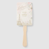 Französisches romantisches Hochzeitsprogramm Blush Fächer (Vorderseite)