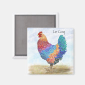 Französisches Rooster Kiteschmagnet Magnet (Vorderseite/Rückseite)