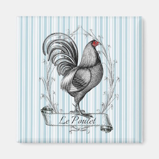Französisches Rooster Le Poulet Magnet (Vorne)
