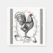 Französisches Rooster Le Poulet Serviette (Vorderseite)