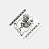 Französisches Rooster Le Poulet Serviette (Ecke)