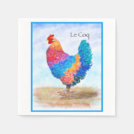 Französisches Rooster Paper Napkin Serviette