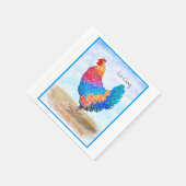 Französisches Rooster Paper Napkin Serviette (Ecke)