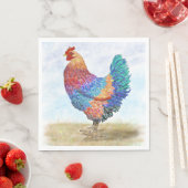 Französisches Rooster Paper Napkin Serviette (Beispiel)