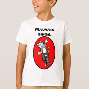 Französisches schlechtes Affe-Shirt T-Shirt