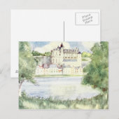Französisches Schloss Postkarte (Vorne/Hinten)