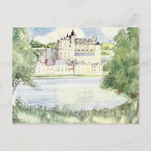Französisches Schloss Postkarte (Vorderseite)