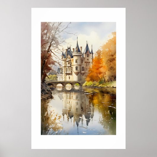 Französisches Schlossposter Poster (Vorne)