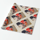 Französisches Schokolade Party Steinlen Art Geschenkpapier (Ungerollt)