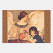 Französisches Schokolade Party Steinlen Art Geschenkpapier Set (Vorderseite 2)