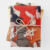 Französisches Schokolade Party Steinlen Art Geschenkpapier Set (Beispiel)