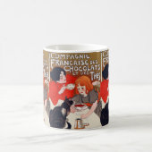 Französisches Schokolade Party Steinlen Art Kaffeetasse (Mittel)