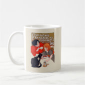 Französisches Schokolade Party Steinlen Art Kaffeetasse (Links)