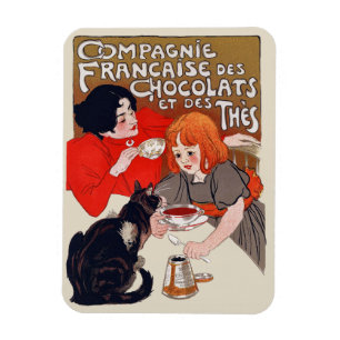 Französisches Schokolade Party Steinlen Art Magnet