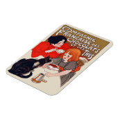 Französisches Schokolade Party Steinlen Art Magnet (Linke Seite)