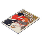 Französisches Schokolade Party Steinlen Art Notizblock (Linke Seite)