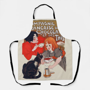 Französisches Schokolade Party Steinlen Art Schürze