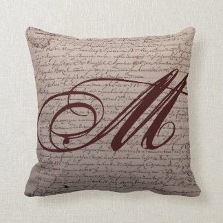 Französisches Schreibens-Monogramm Kissen
