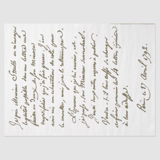 Französisches Script Vintag Letter Botany Decoupag Seidenpapier (Vorderseite)