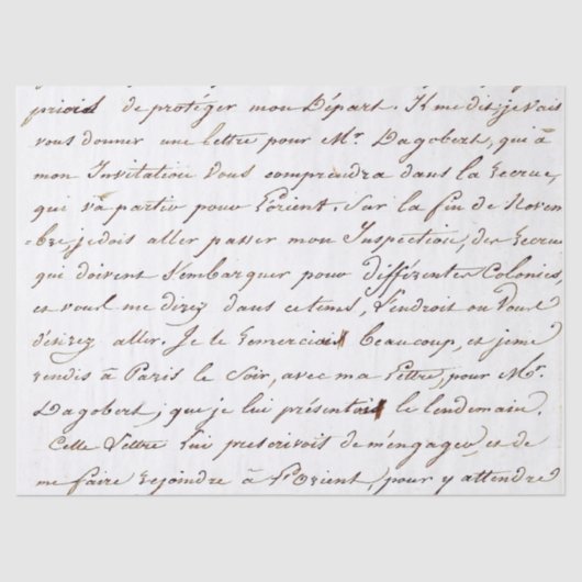 Französisches Script Vintag Letter Curwriting Seidenpapier (Vorderseite)