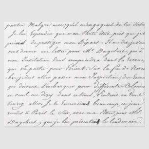 Französisches Script Vintag Letter Curwriting Seidenpapier