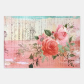 Französisches Shabby Chic-Muster Geschenkpapier Set (Vorderseite 3)