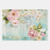 Französisches Shabby Chic-Muster Geschenkpapier Set (Vorderseite 2)