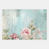 Französisches Shabby Chic-Muster Geschenkpapier Set (Vorderseite 2)