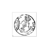 Französisches Siegel mit Kronen und Lilie Gummistempel (Prägung)