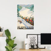 Französisches Skiposter Saint Pierre de Chartreuse Poster (Heimbüro)