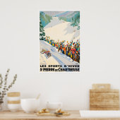 Französisches Skiposter Saint Pierre de Chartreuse Poster (Küche)