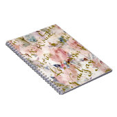 Französisches Skript, Rosen und Schmetterlinge Notizblock (Rechte Seite)