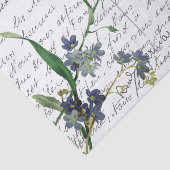 Französisches Skript Vintag Vergessen Sie mir nich Seidenpapier (Ausschnitt)