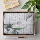 Französisches Skript Vintag Vergessen Sie mir nich Seidenpapier (Geschenk)